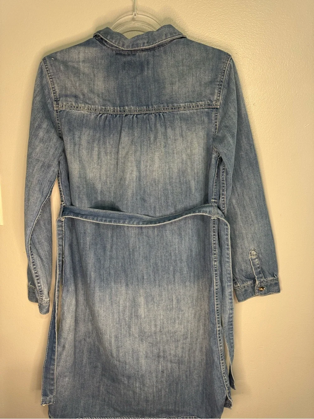 Girls Old Navy Denim Shirt Dress with Belt - Size XXL 14
